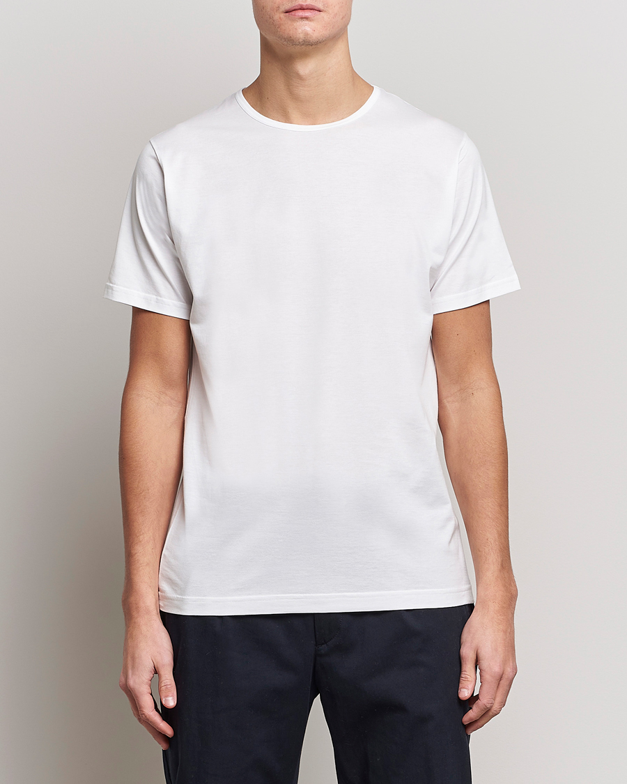 Herre | Wardrobe basics | Sunspel | Superfine Cotton Crew Neck Tee White