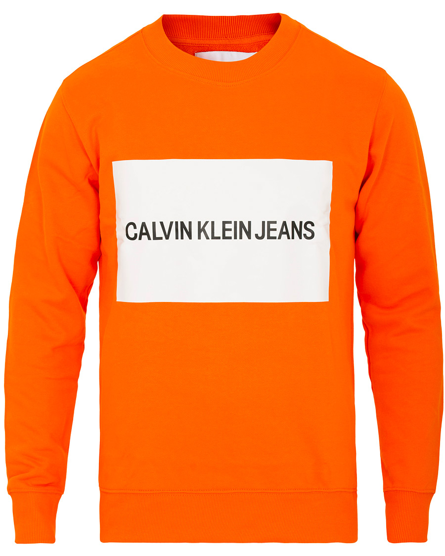 calvin klein orange sweatshirt