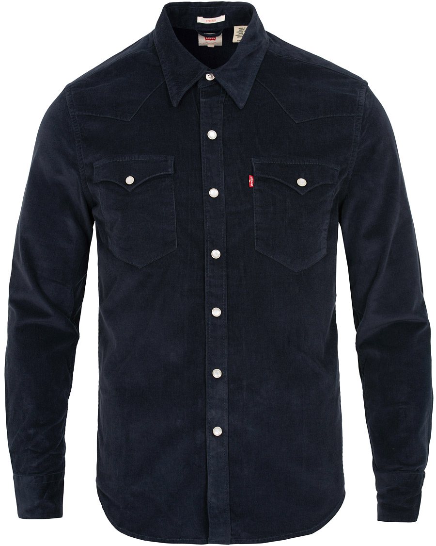 Levi's barstow western corduroy shirt sales navy