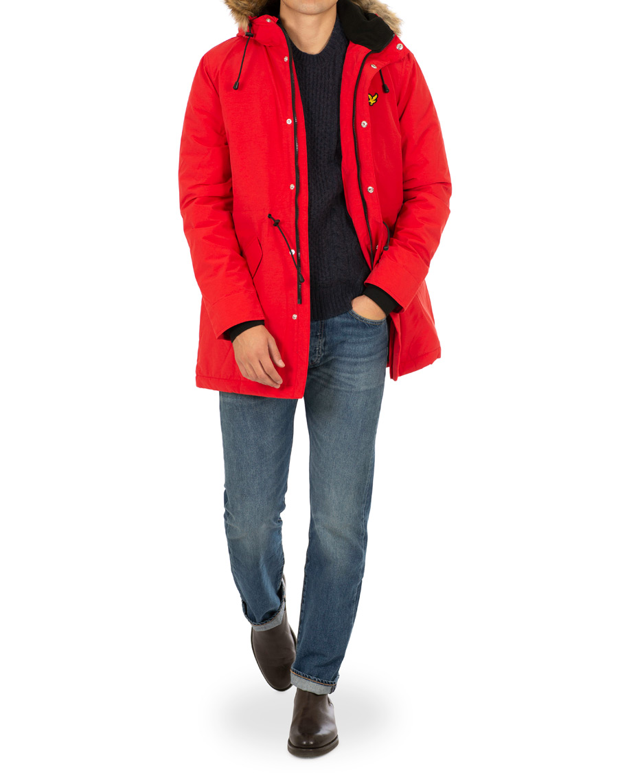 Lyle and scott deals red parka