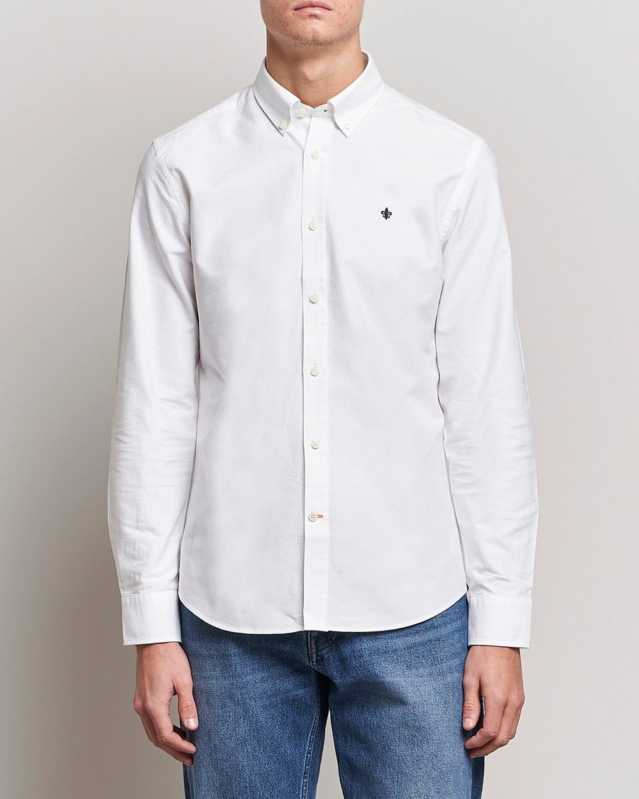 Herre | Avdelinger | Morris | Oxford Button Down Cotton Shirt White