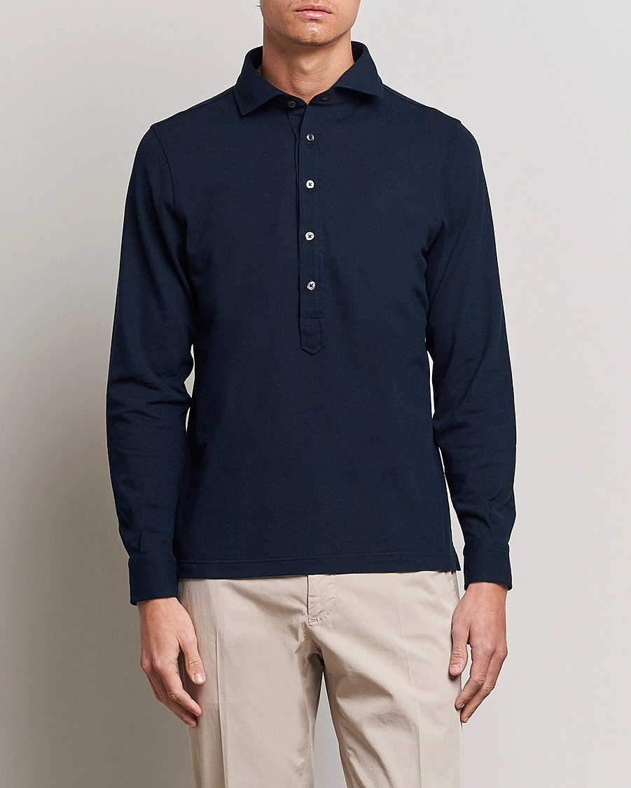 Herre |  | Gran Sasso | Popover Shirt Navy