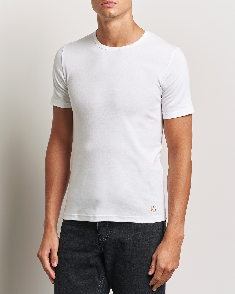 Herre |  | Armor-lux | 2-Pack Crew Neck T-Shirt White/Grey Melange