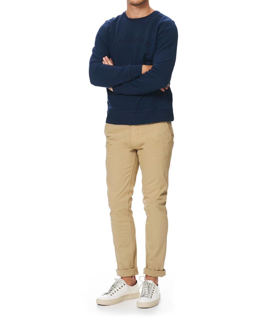 Hackett Mr Classic Crew Neck Sweatshirt Navy hos CareOfCarl.no