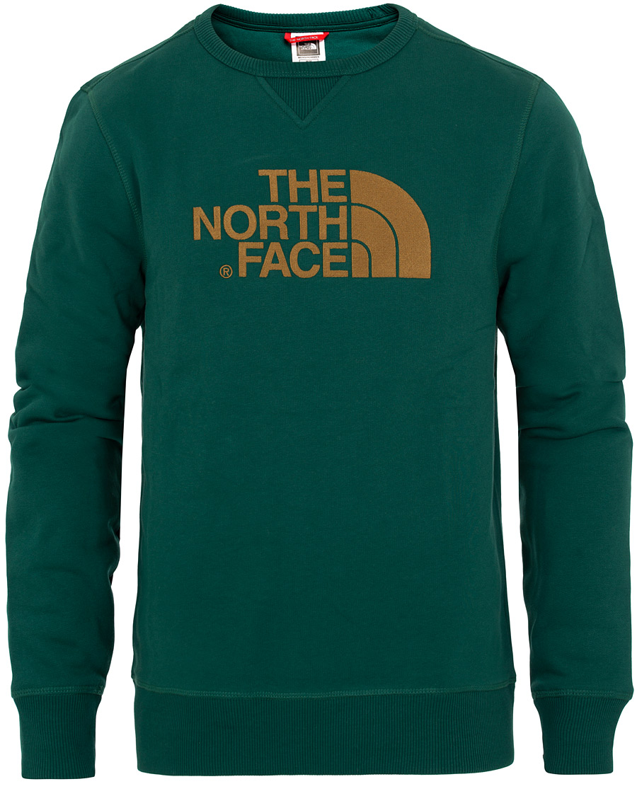 green north face jumper