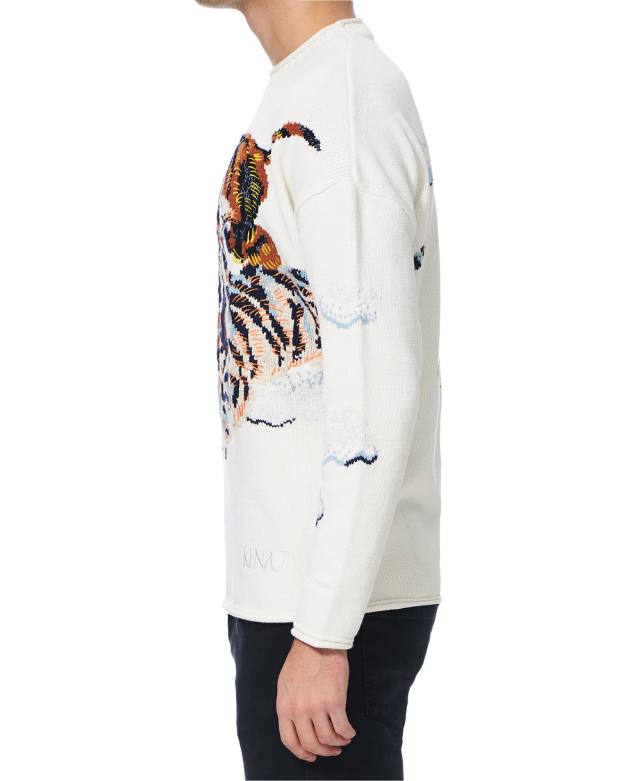 KENZO Tiger Cloud Crew Neck Jumper Ecru