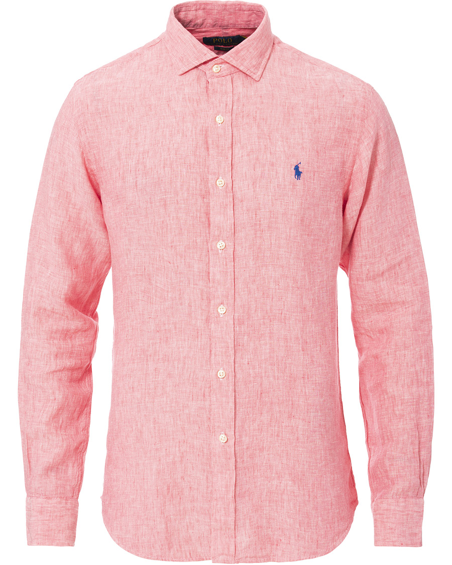 salmon pink ralph lauren shirt