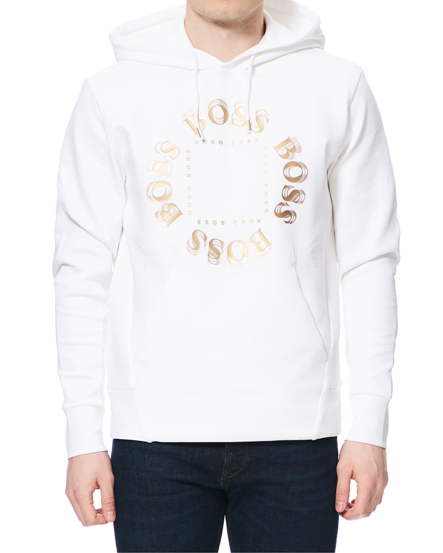 BOSS Athleisure Sly Circle Hoodie White Gold