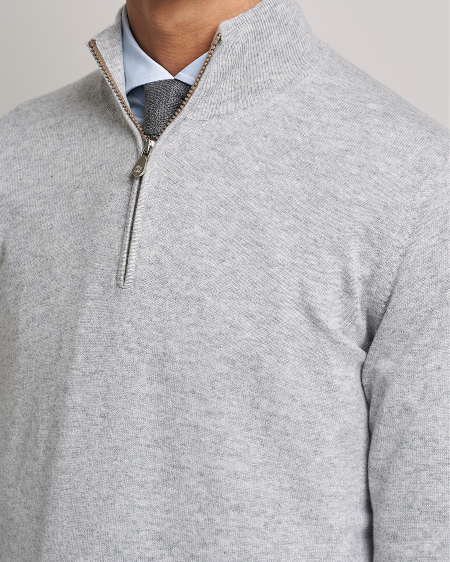 light grey half zip jumper