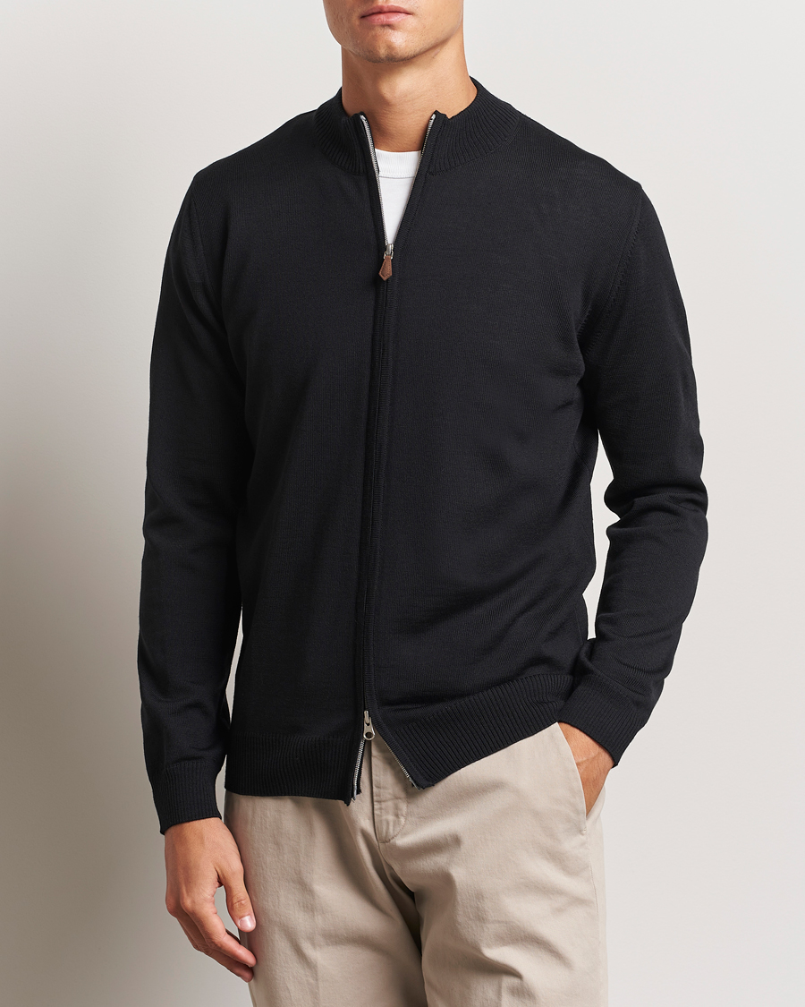 Herre |  | Stenströms | Merino Full Zip Black