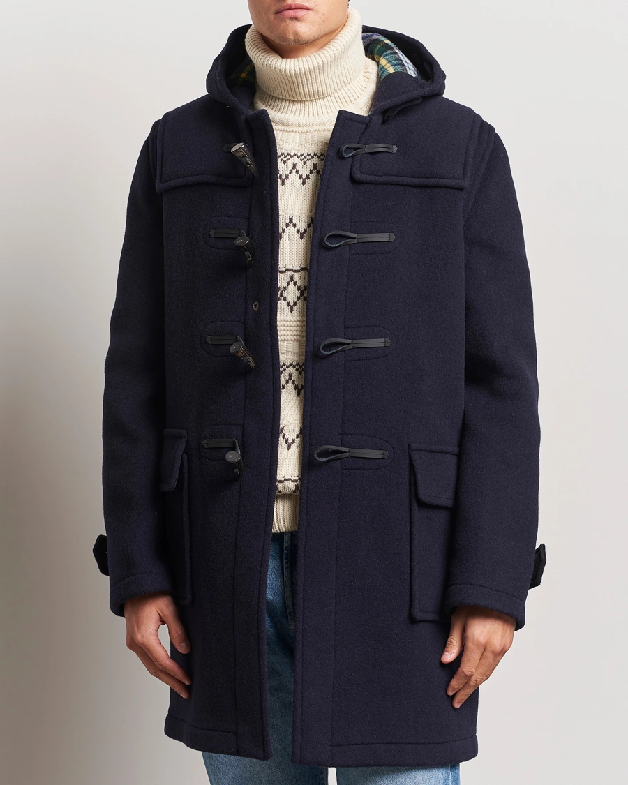 Herre |  | Gloverall | Morris Duffle Coat Navy/Dress Gordon