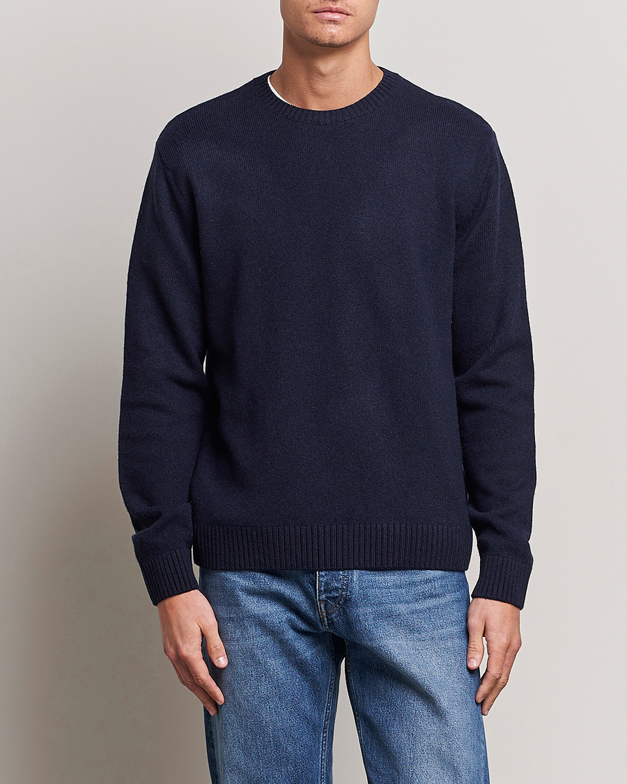 Herre |  | Colorful Standard | Classic Merino Wool Crew Neck Navy Blue