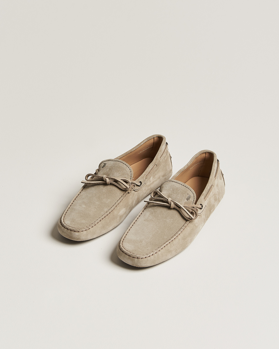 Herre | Sommer | Tod\'s | Lacetto Gommino Carshoe Taupe Suede