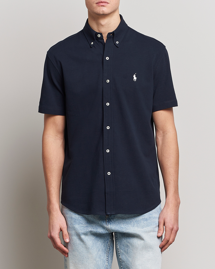 Herre | Klær | Polo Ralph Lauren | Featherweight Mesh Short Sleeve Shirt Aviator Navy