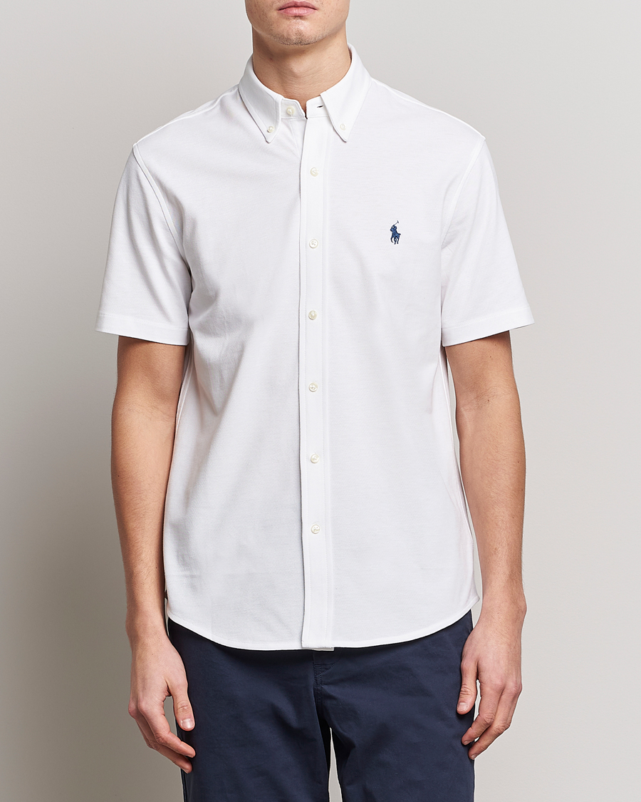 Herre | Pikéskjorter | Polo Ralph Lauren | Featherweight Mesh Short Sleeve Shirt White