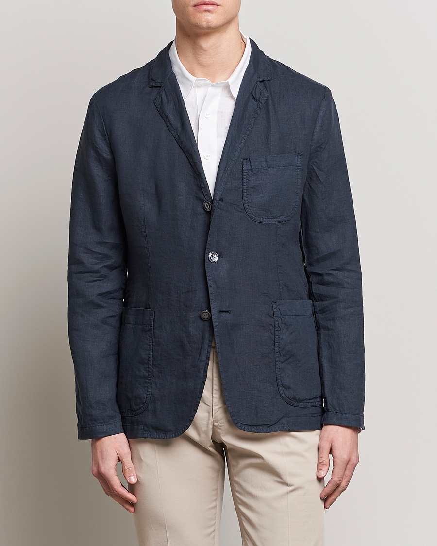 Herre | Plagg i lin | Aspesi | Samuraki Linen Blazer Navy