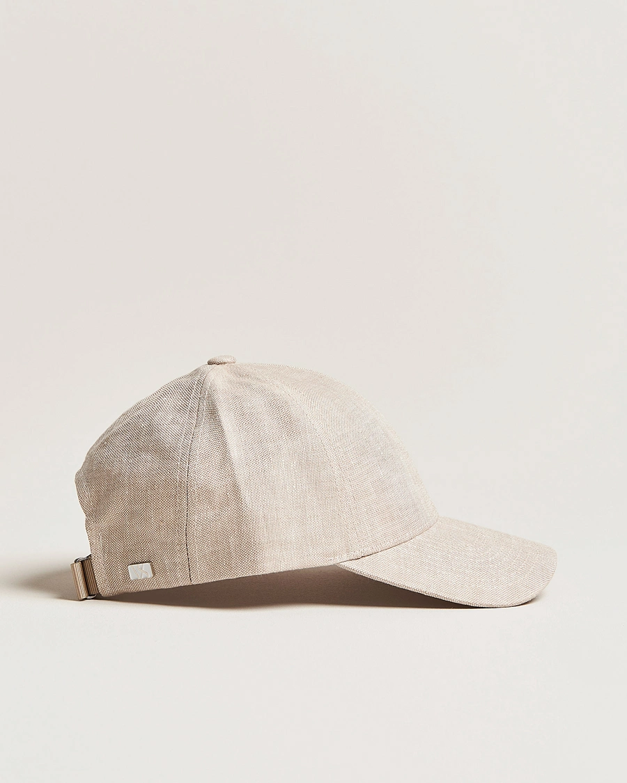 Herre | Hatter og capser | Varsity Headwear | Linen Baseball Cap Hampton Beige