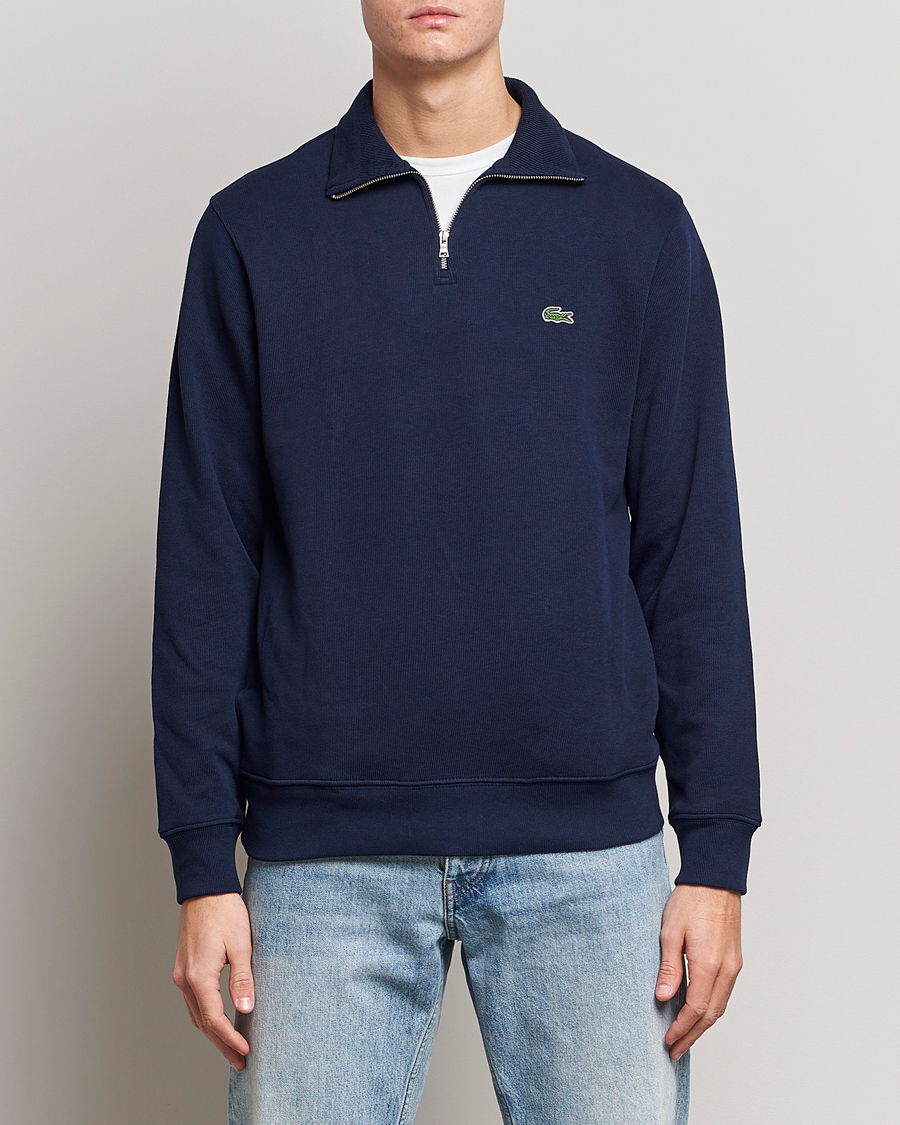 Herre | Half-zip | Lacoste | Rib Interlock Half Zip Navy