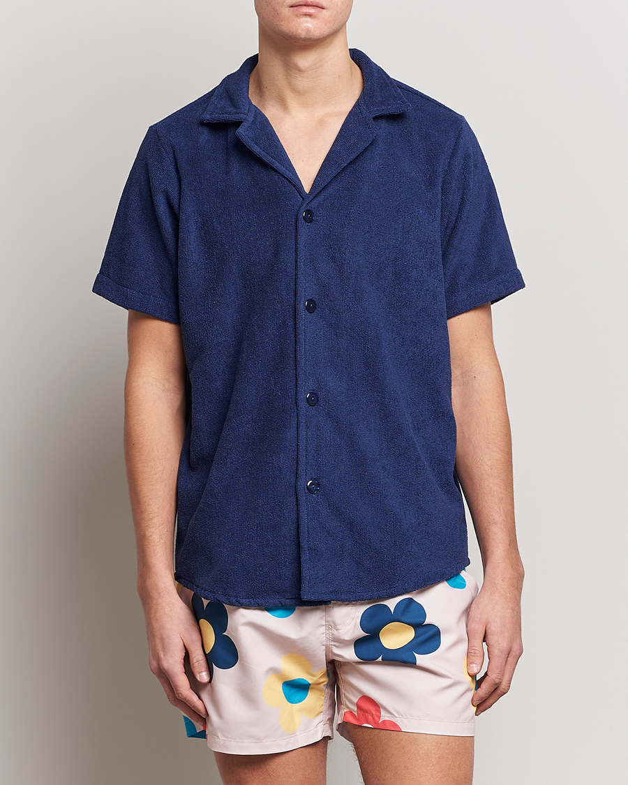 Herre | Kortermede skjorter | OAS | Terry Cuba Short Sleeve Shirt Navy