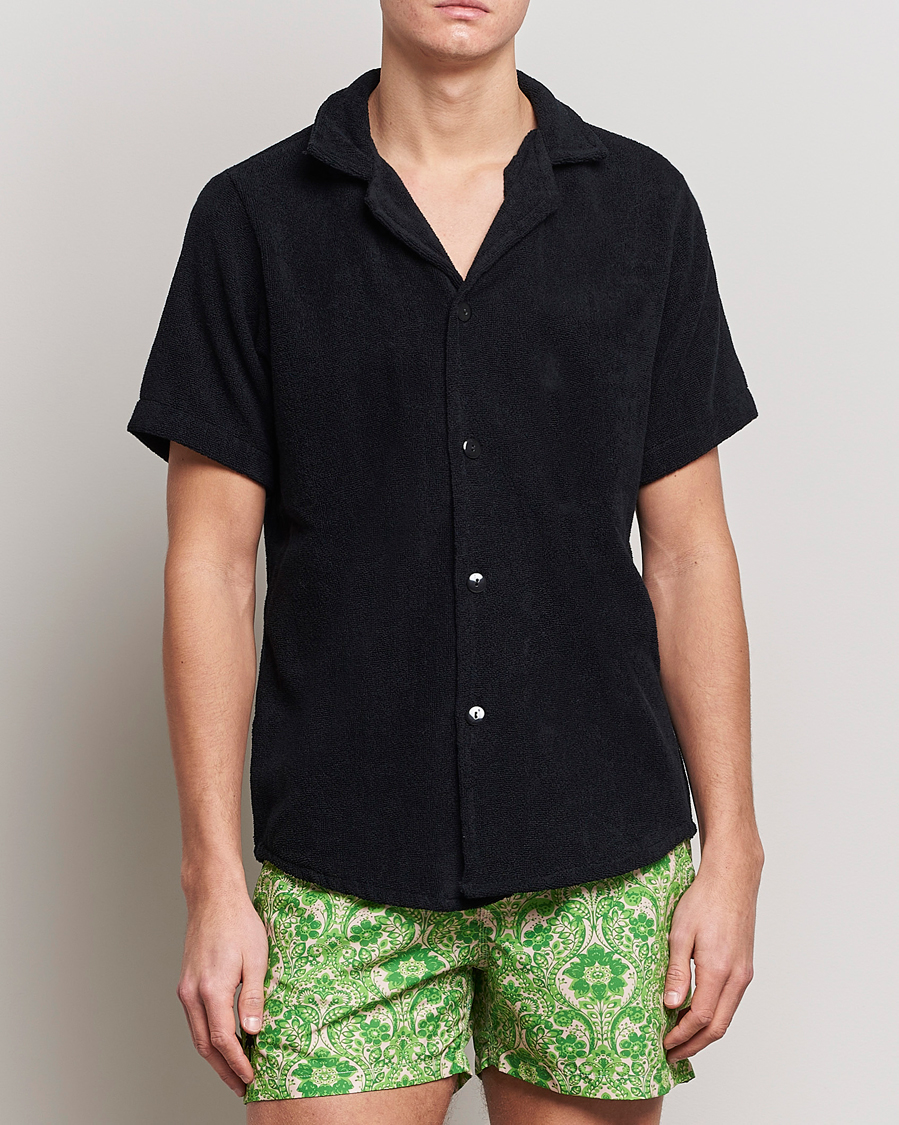 Herre | Skjorter | OAS | Terry Cuba Short Sleeve Shirt Black