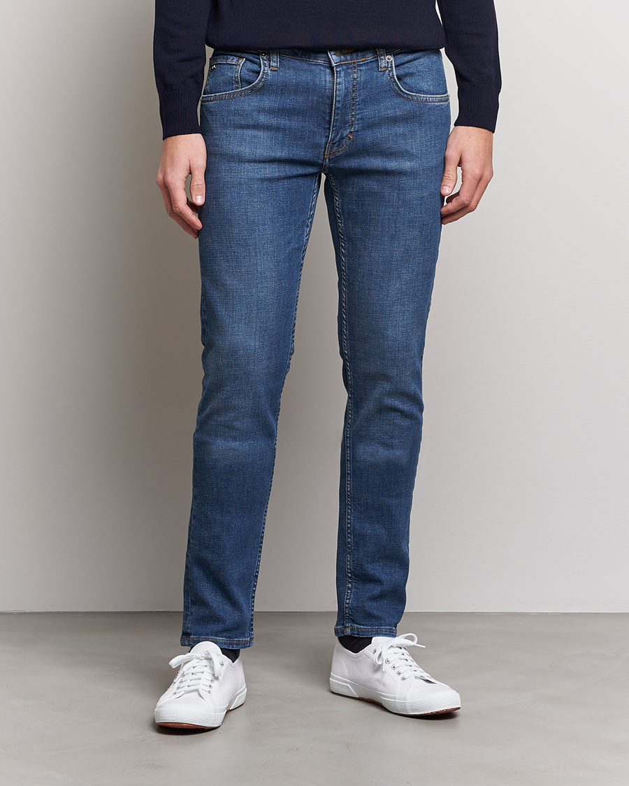 Herre | Klær | J.Lindeberg | Jay Active Super Stretch Jeans Mid Blue