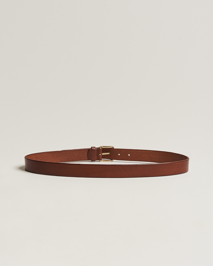 Herre | Mørk dress | Anderson\'s | Leather Belt 3 cm Cognac