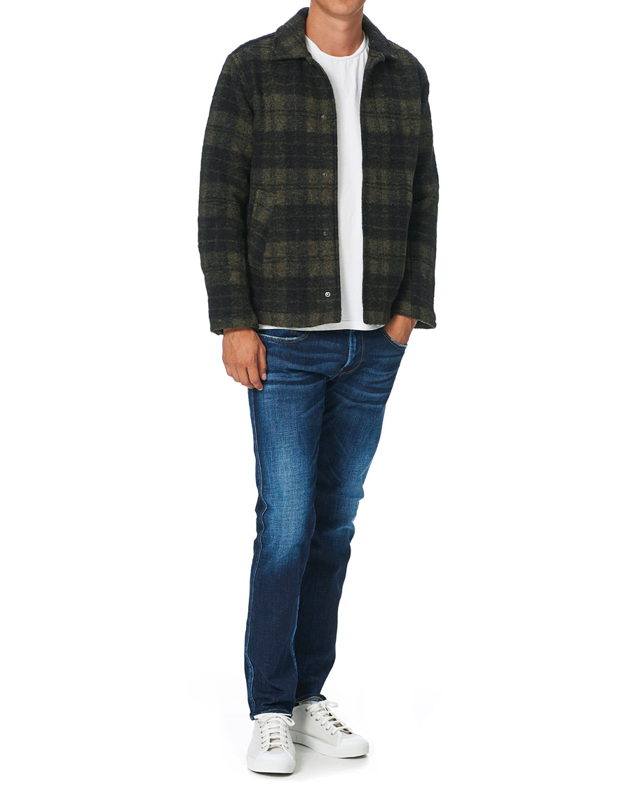 Peak Performance Checked Wool Shirt Olive