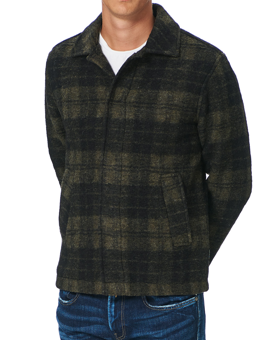 Peak Performance Checked Wool Shirt Olive