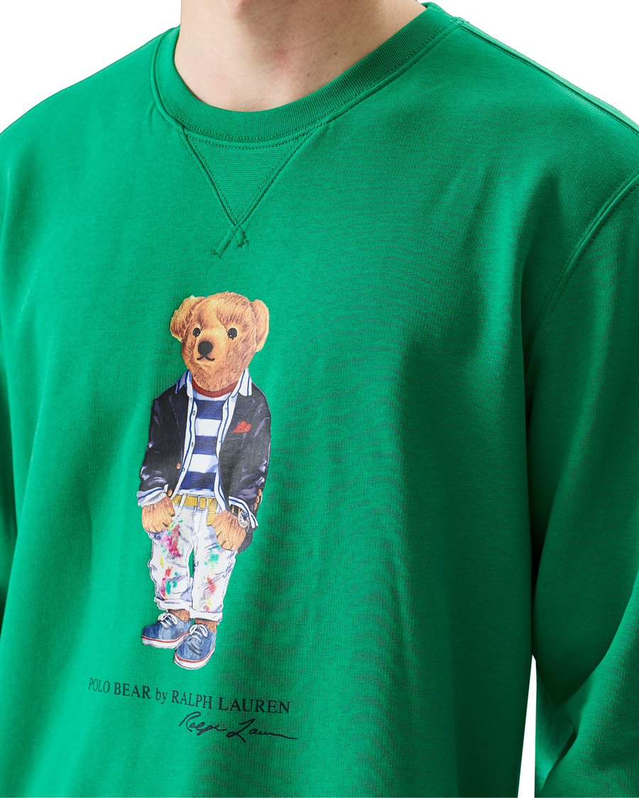 Polo Ralph Lauren 2024 Men's Polo Bear Hooded Cotton Sweater - Cruise Green