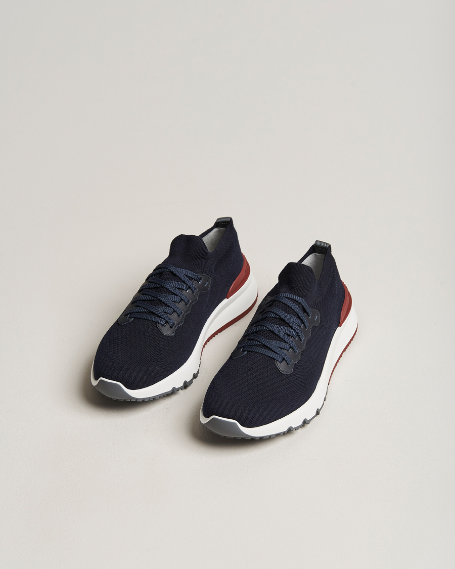 Herre | Sko | Brunello Cucinelli | Mesh Running Sneakers Navy