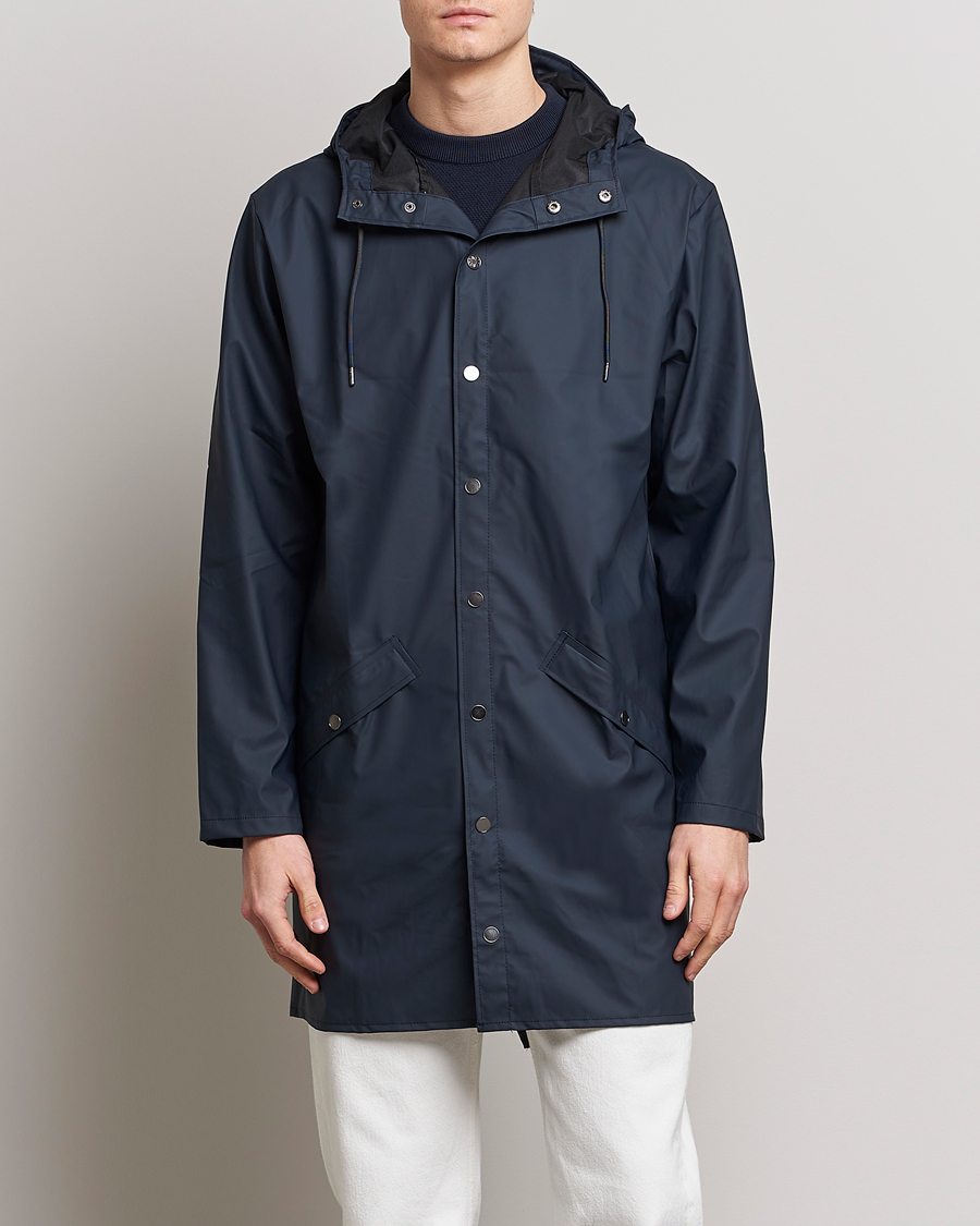 RAINS Long Jacket Navy hos CareOfCarl.no