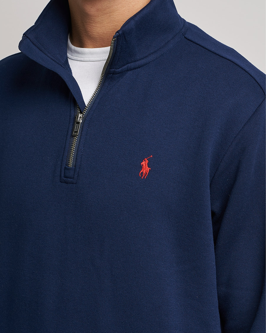 Polo Ralph Lauren Fleece Jersey Half Zip Cruise Navy hos CareOfCarl.no