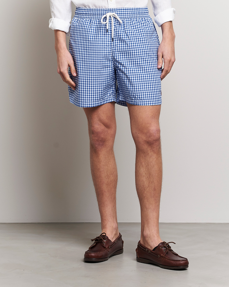 Herre |  | Polo Ralph Lauren | Traveler Gingham Swimshorts Cruise Royal