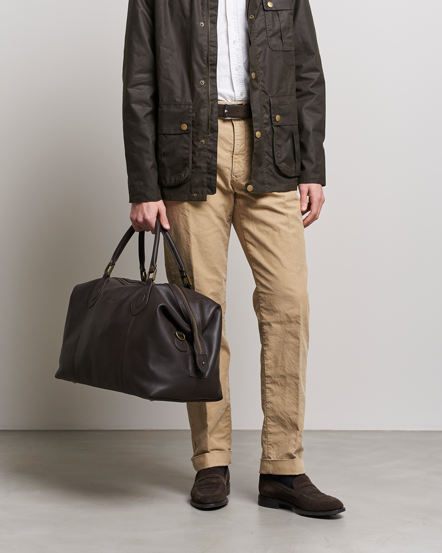 Barbour leather medium store travel explorer