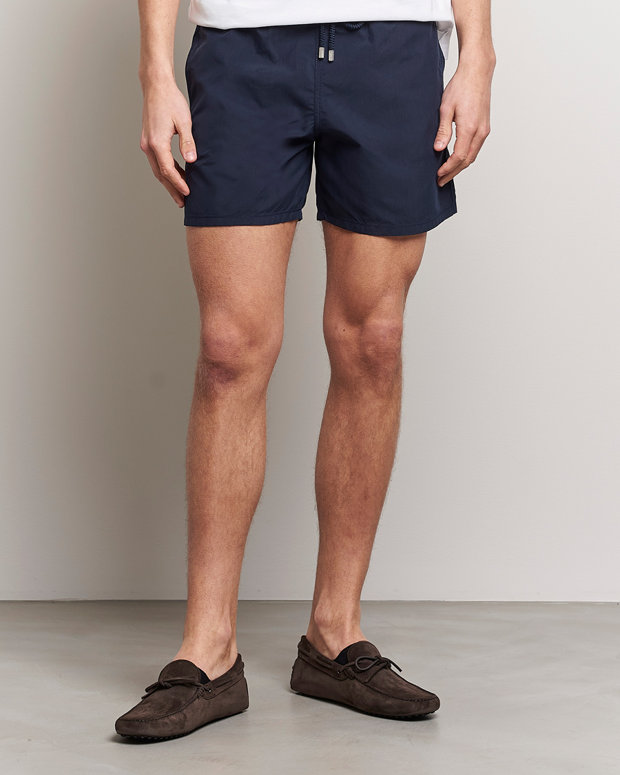 Herre | Badeshorts med snøring | Vilebrequin | Moorea Swimshorts Bleu Marine