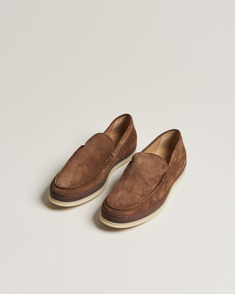 Herre | Loafers | Tod\'s | Raffia Loafer Brown Suede