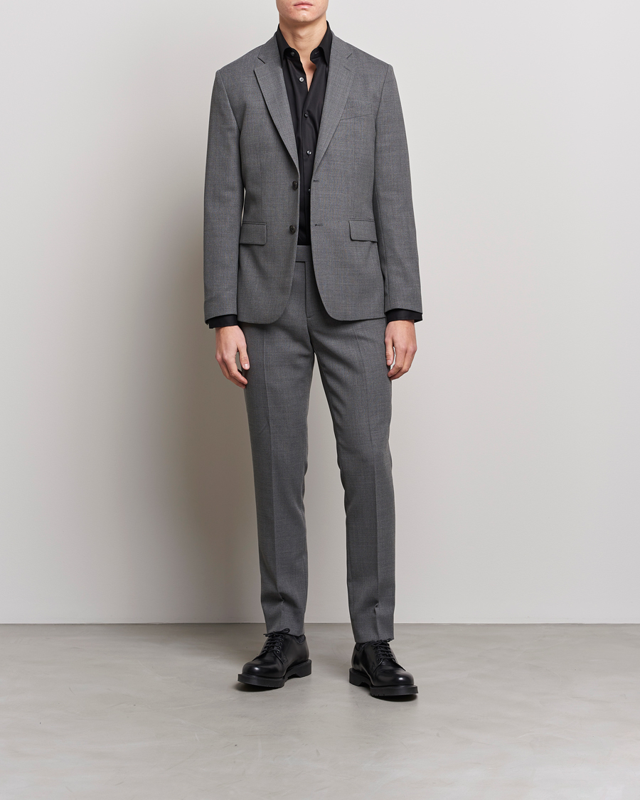 grey hopsack blazer