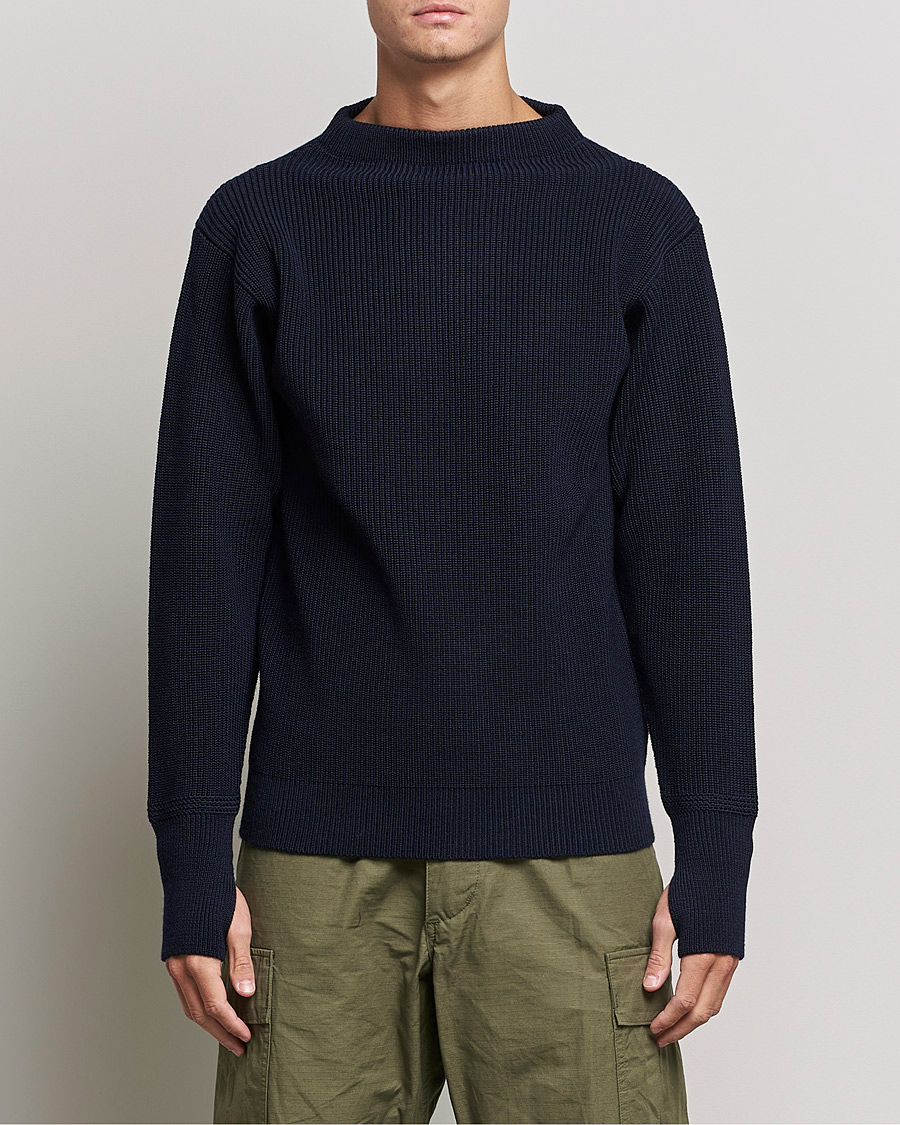 Andersen-Andersen Sailor Wool Crewneck Navy Blue