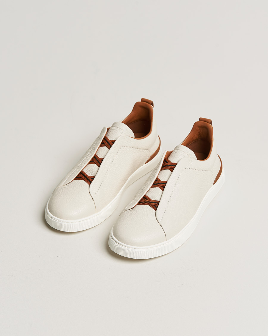 ermenegildo zegna triple stitch sneakers