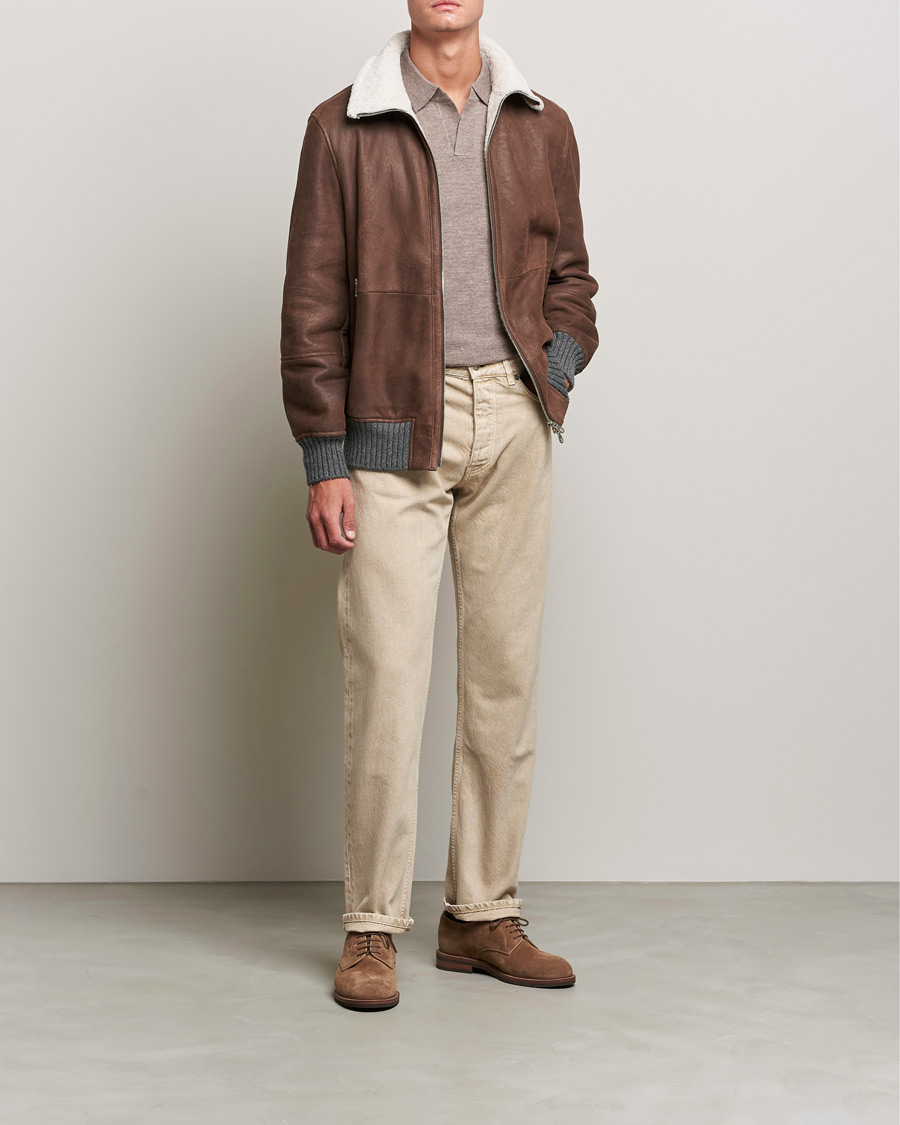 khaki shearling jacket