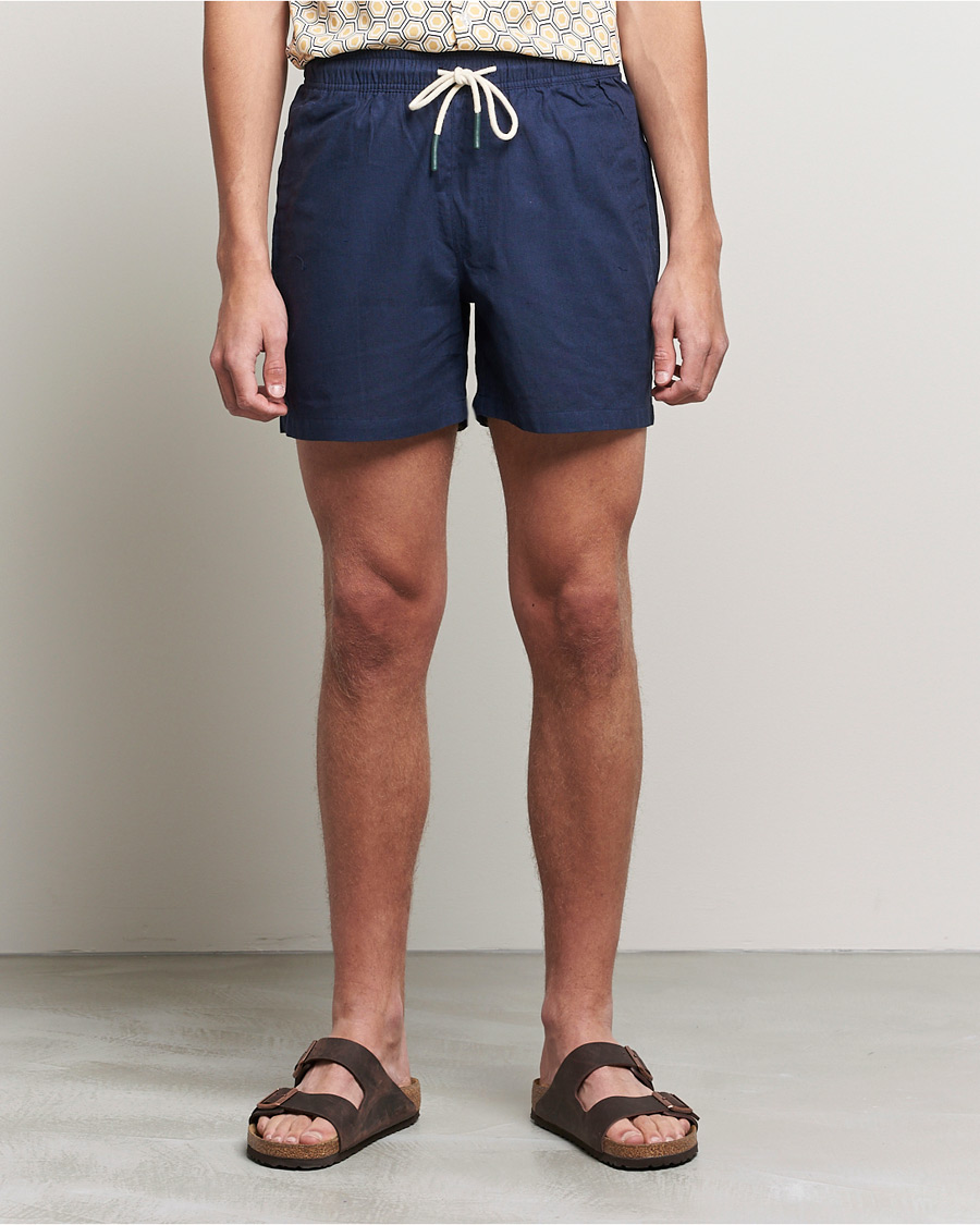 Herre | Linshorts | OAS | Linen Shorts Navy