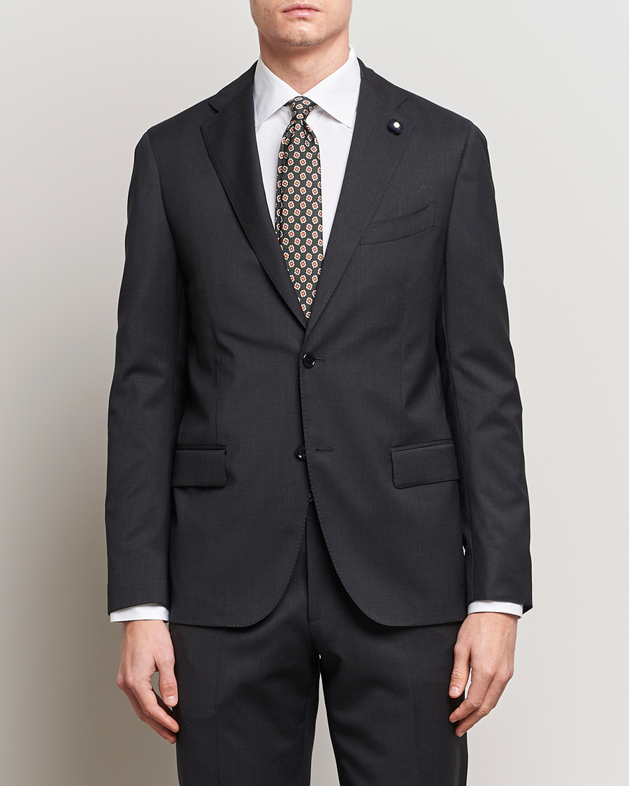 Herr | Avdelningar | Lardini | Two Button Wool Blazer  Grey