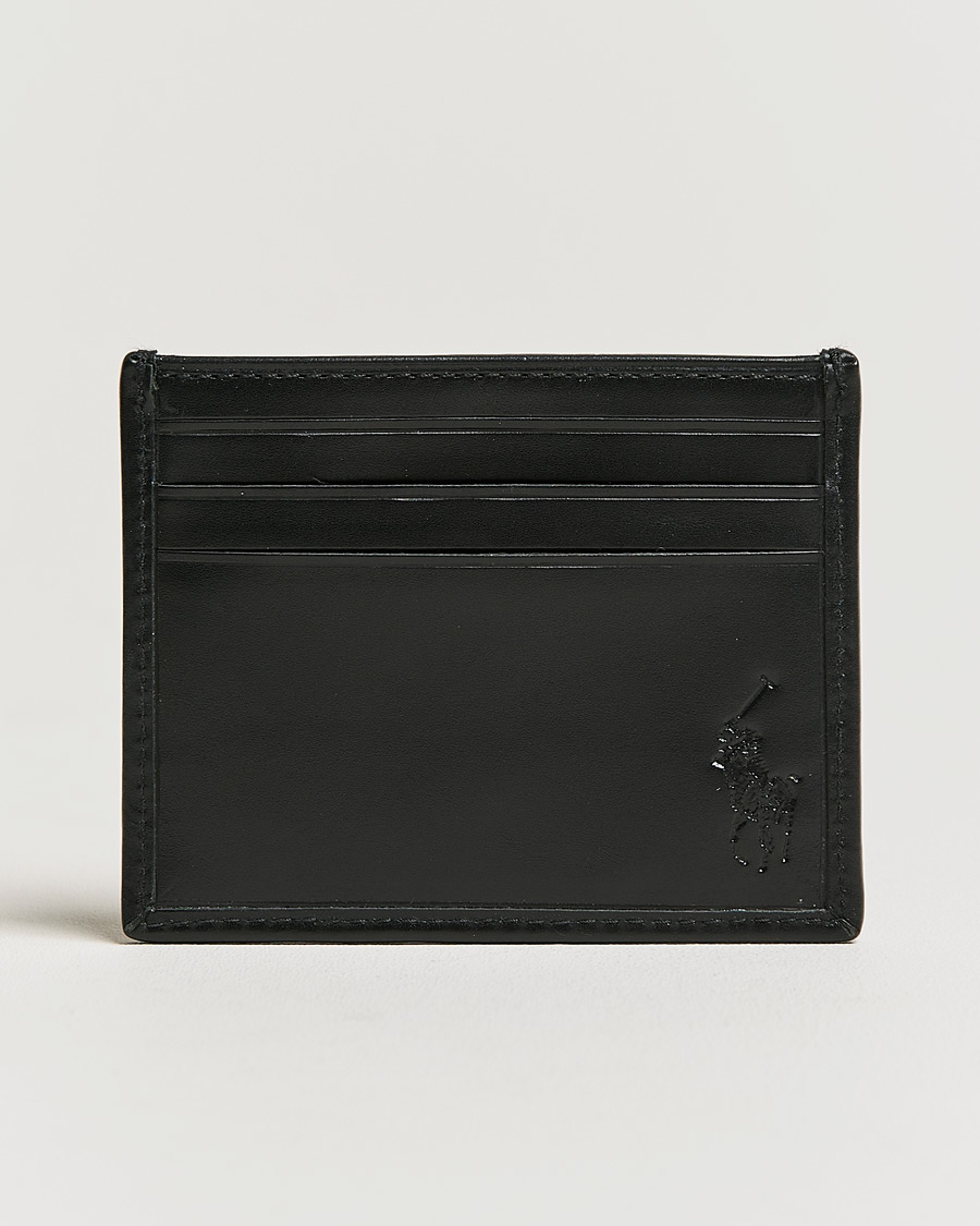 Herre | Kortholdere | Polo Ralph Lauren | All Over PP Leather Credit Card Holder Black/White