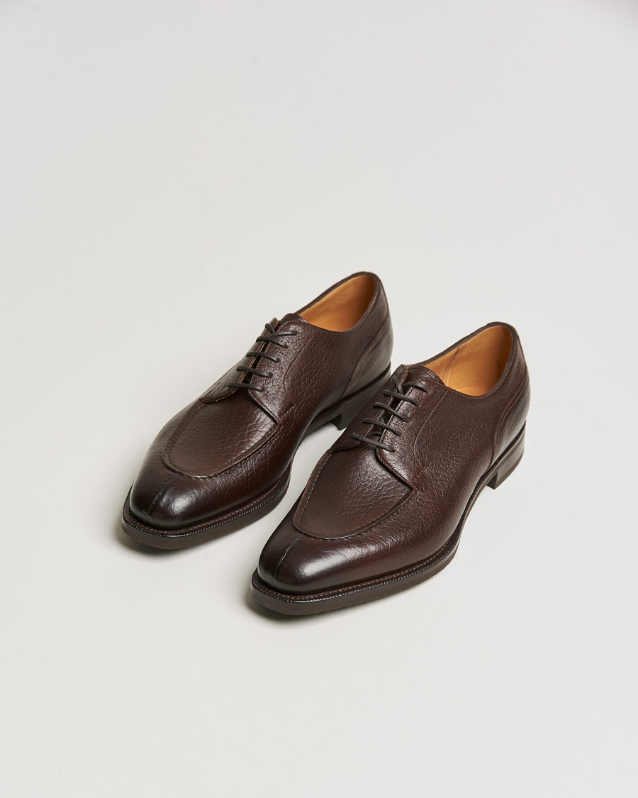 Herre | Sko | Edward Green | Dover Split Toe Derby Dark Brown London Grain