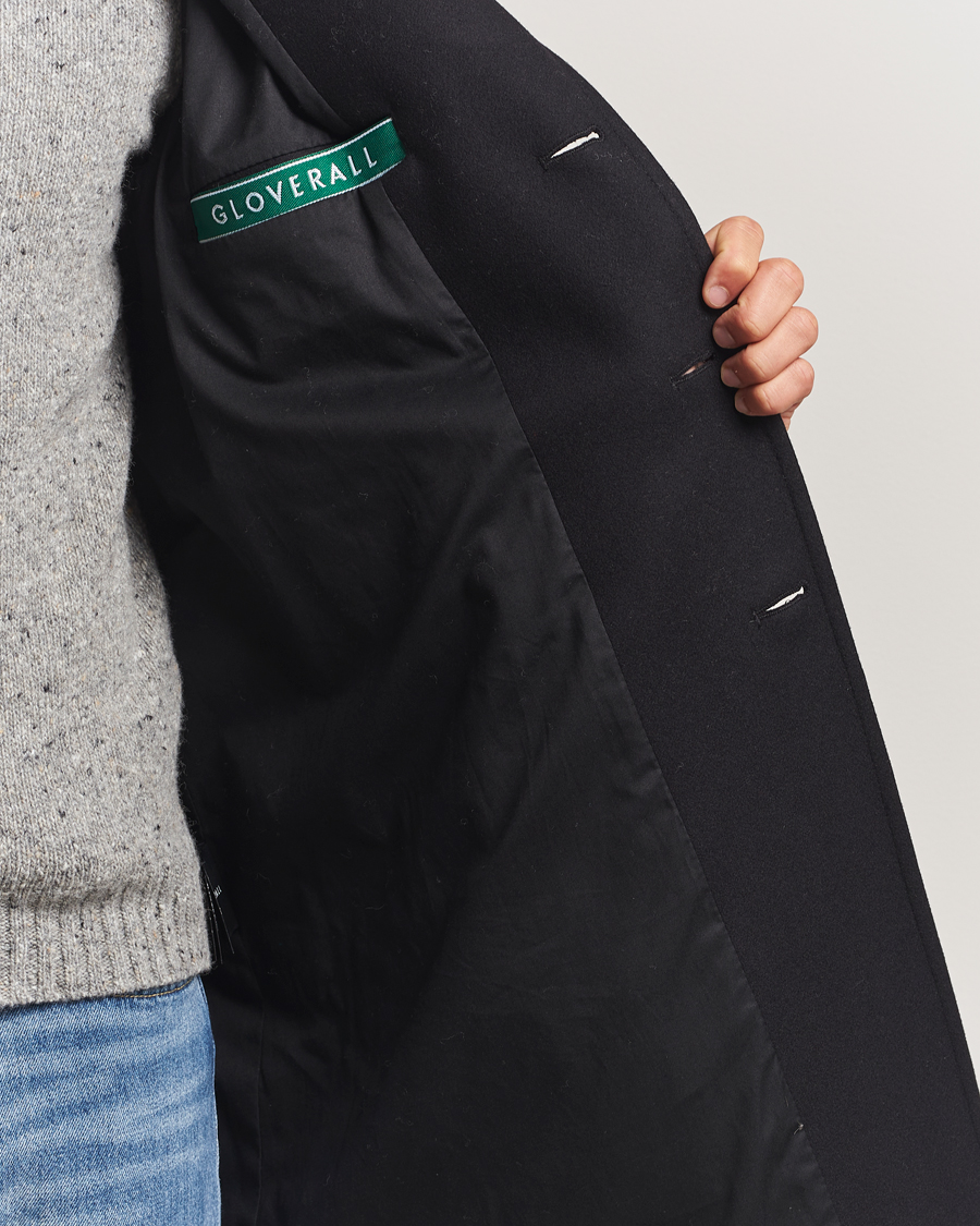 Herre | Jakker | Gloverall | Chesterfield Wool/Cashmere Refined Coat Black