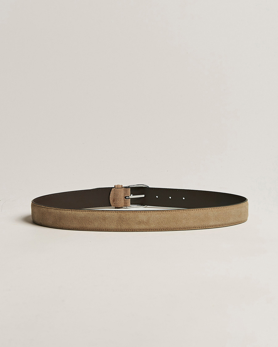 Herre | Snart på lager | Anderson\'s | Suede 3,5 cm Belt Beige