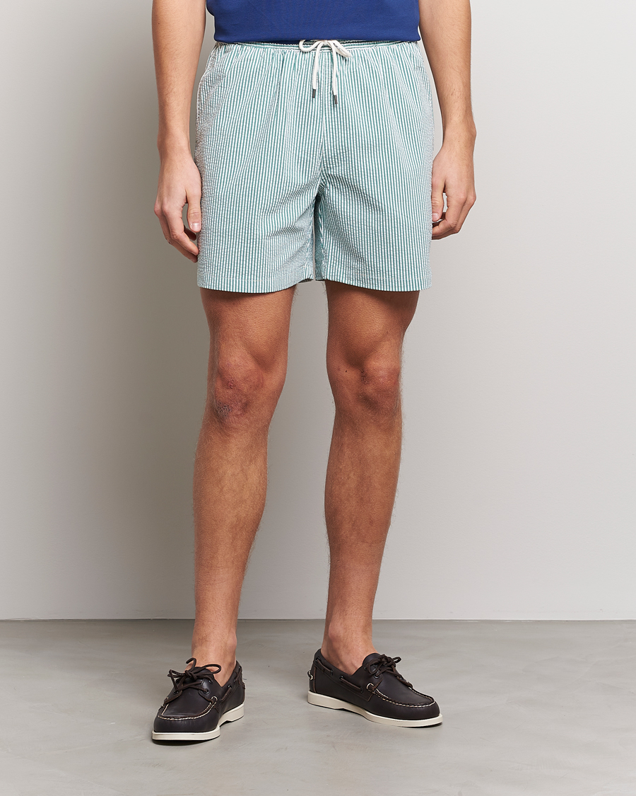 Herre | World of Ralph Lauren | Polo Ralph Lauren | Recycled Traveler Seersucker Swimshorts Green