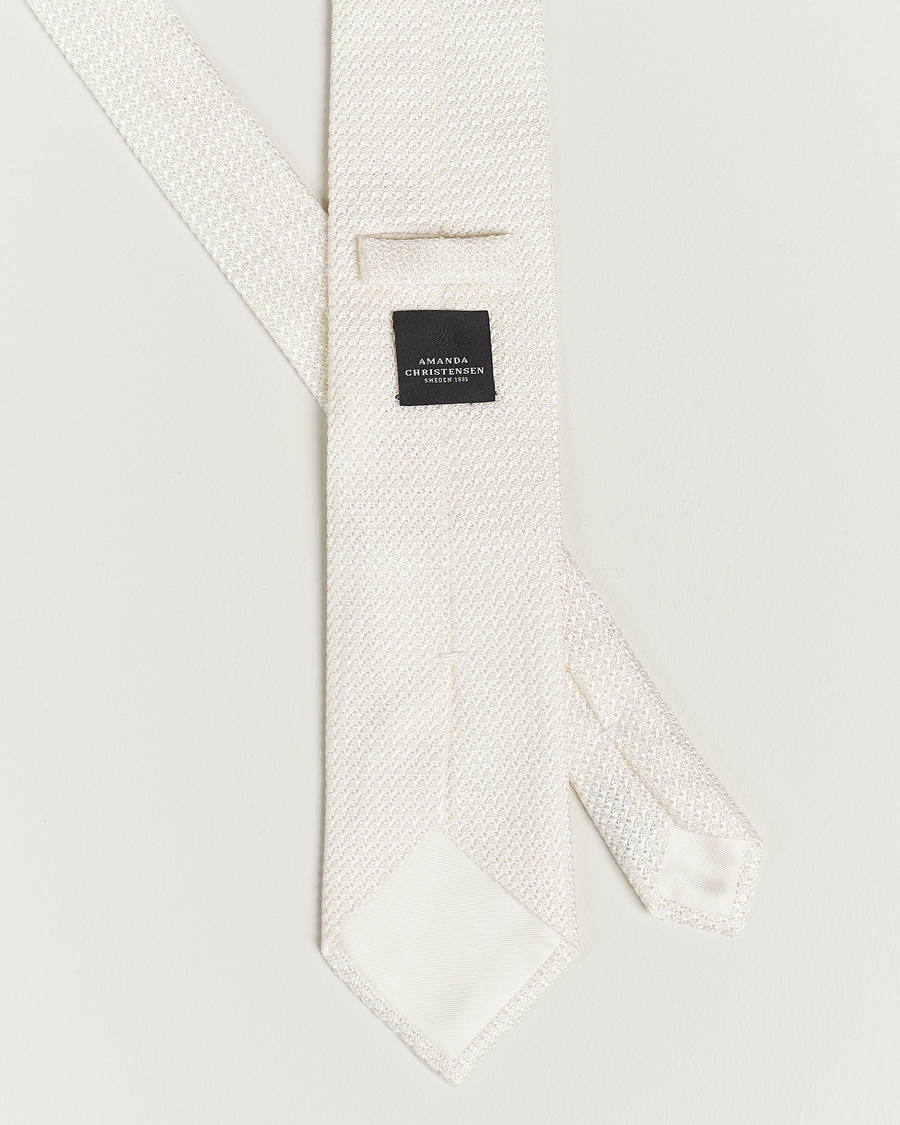 Herre | Slips | Amanda Christensen | Silk Grenadine 8 cm Tie White