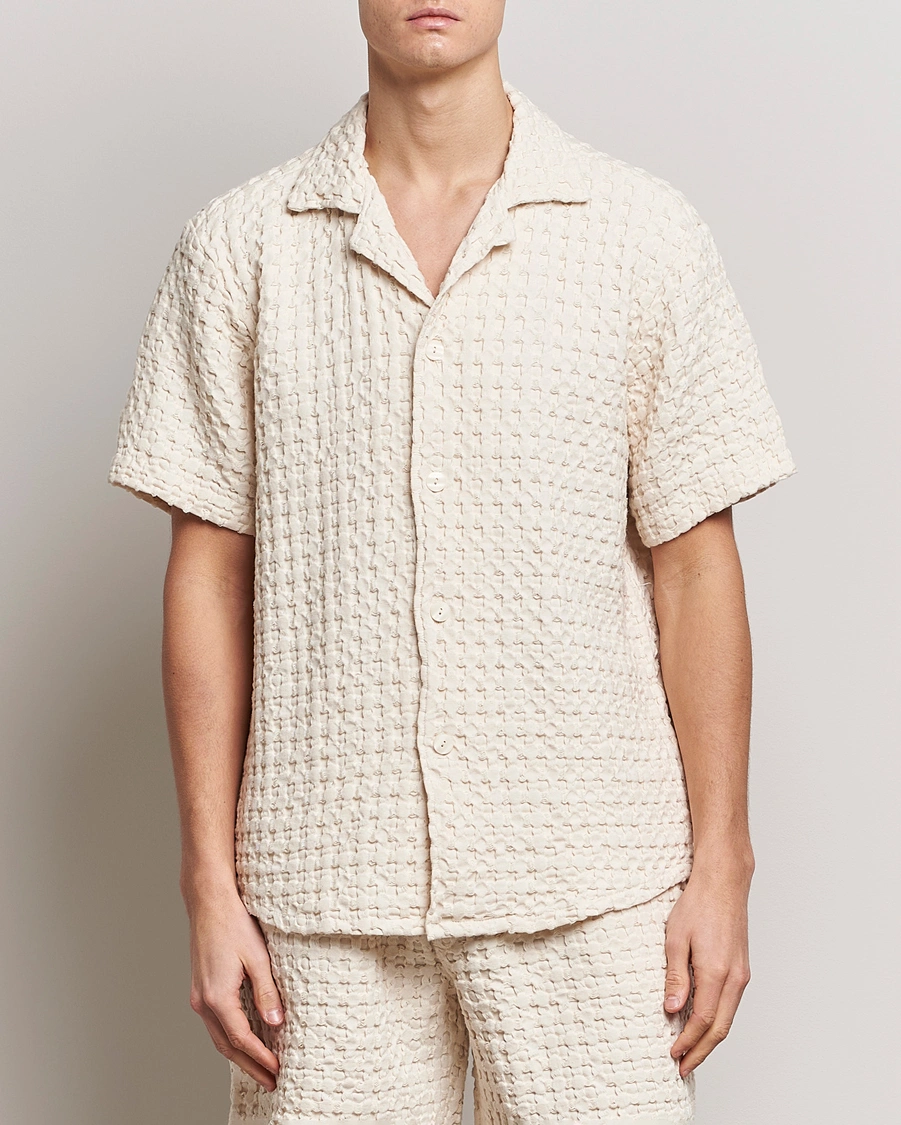 Herre | Sommer | OAS | Cuba Waffle Shirt Ecru