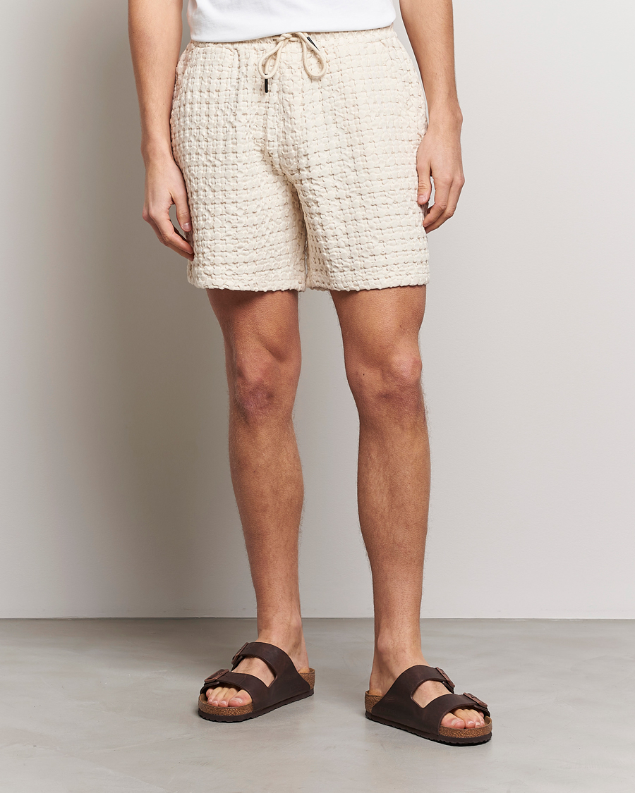 Herre | Shorts | OAS | Porto Waffle Shorts Ecru